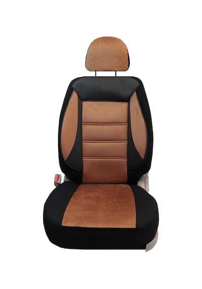 Opel Combo Uyumlu Tay Tüyü Oto Koltuk Kılıfı - Taba-siyah