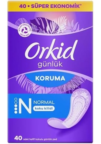 Orkid Günlük Ped Normal Ekonomik Paket 40 Adet Ped