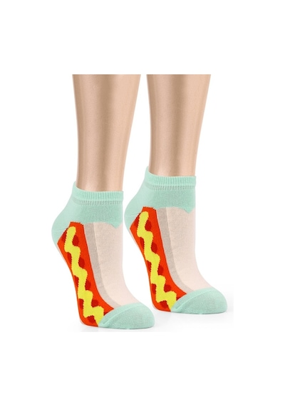 Ozzy Socks 5 Çift Eğlenceli Desenler Kadın Patik Çorap Ozzyp007 Çok Renkli
