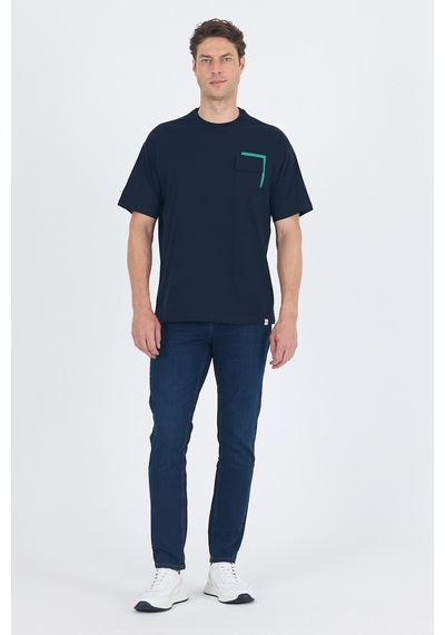 Koyu Lacivert Kısa Kol Bisiklet Yaka Kapaklı Cep Pamuk Casual Oversize Tişört 1011250131 Koyu Lacivert Koyu Lacivert Kısa Kol Bisiklet Yaka Kapaklı Cep Pamuk Casual Oversize Tişört 1011250131 Koyu Lacivert