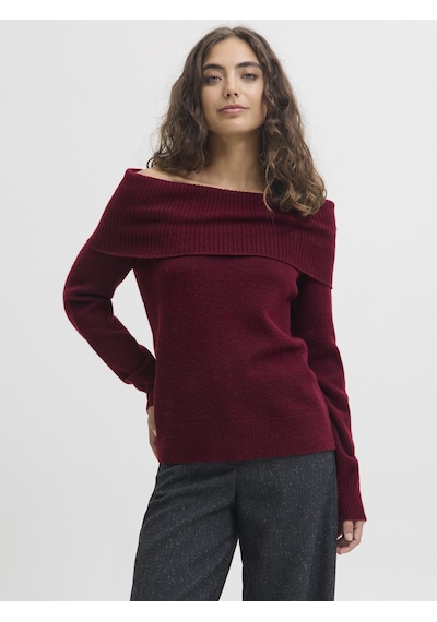 Jack & Jones Kadin Madonna Yaka Yün Karisimli Kazak - Minka - 12264129 Kahverengi