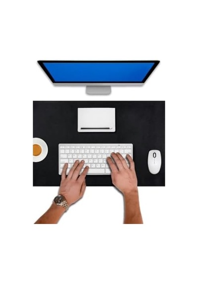 90x40 Xl Deri Mouse Pad,ofis,masa Matı Sümen,konforlu Mouse Pad,çift Yönlü Siyah
