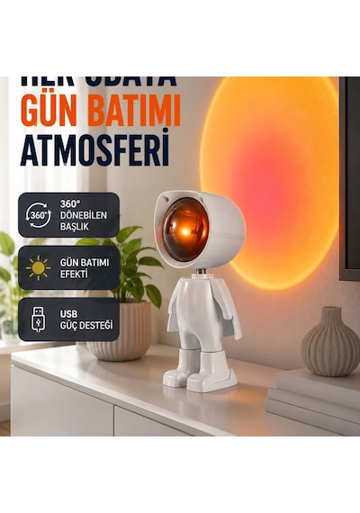 Loş Işıklı Şarjlı Ortam Lambası Kompakt Ve Portatif Yeni Nesil Renkli