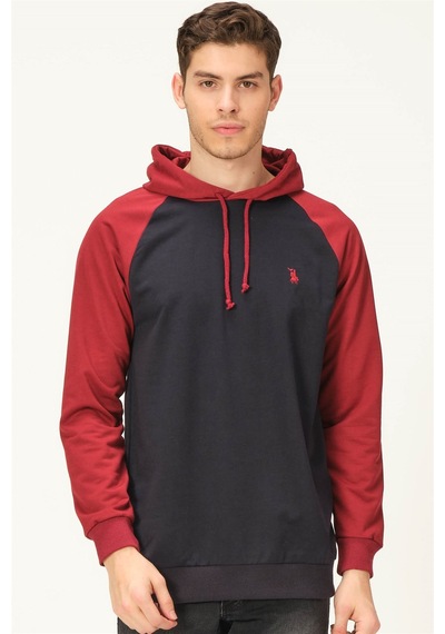 V4005 Dewberry Erkek Sweatshırt-lacivert- Bordo Lacivert- Bordo