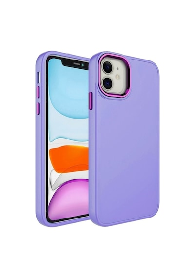 Apple Uyumlu iPhone 11 Kılıf Metal Çerçeve Ve Buton Tasarımlı Silikon L