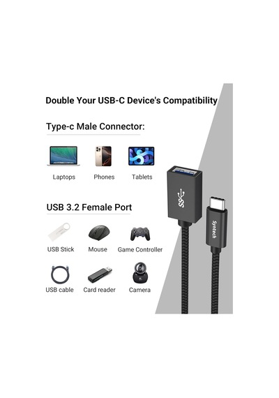 Usb C - Usb Adaptörü 2 Paketi, Usb 3.0 Otg, 10gbps