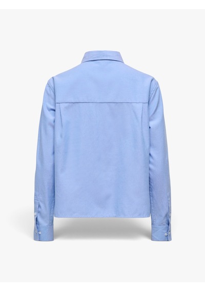 Only Onlcurla Oxford L/s Shırt Cc Wvn Kadın Mavi Gömlek - 5044515