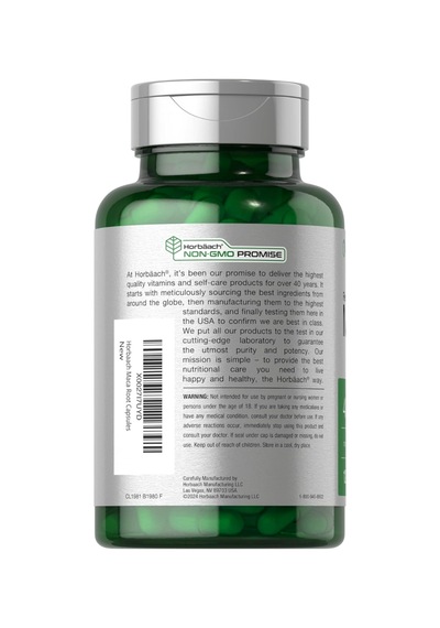 Horbaach Maca Root Capsules 120 Pills High Potency Extract No... Aromasız