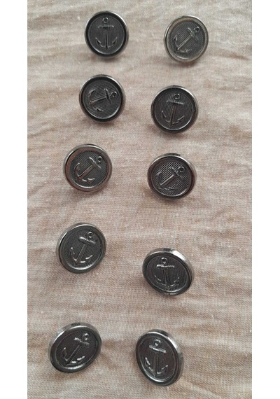 Sıyah Nıkemetal Düğme 15 Mm 10 Adet