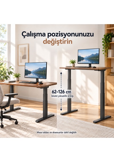 Npo Stdm1723 180kg Çifit Motor 4cm/s 3 Hafızalı 62-126cm Yükseklik Elektrikli Ayarlı Masa İskeleti Diğer Npo Stdm1723 180kg Çifit Motor 4cm/s 3 Hafızalı 62-126cm Yükseklik Elektrikli Ayarlı Masa İskeleti Diğer