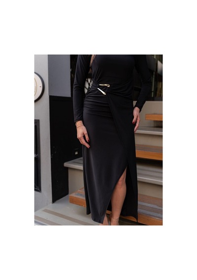Çınar Boutique Toka Detaylı Elbise-siyah - Xl Siyah Siyah