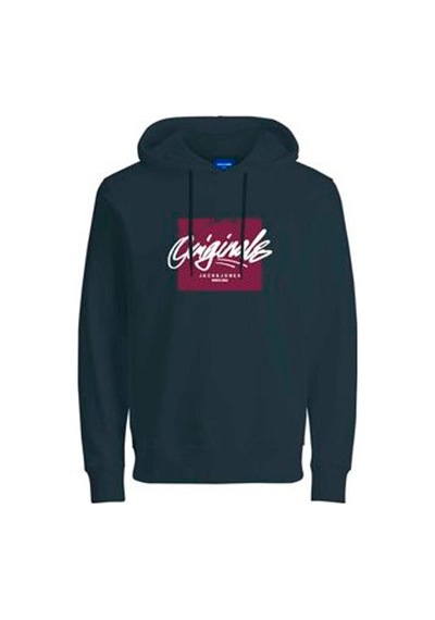 Jack & Jones Jack Jones Yazılı Erkek Kapüşonlu Sweatshirt 12244218 Lacivert