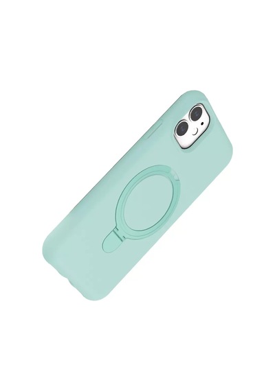 Newface Apple Apple iPhone Uyumlu  11 Regal Magsafe Standlı Kapak - Su Yeşili