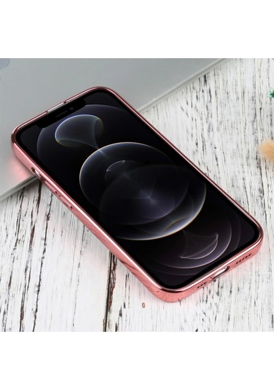 Apple iPhone Uyumlu 13 Pro 6.1inç Lazer Kaplama Renkli Kenar Şeffaf Kılıf- 5775 Siyah