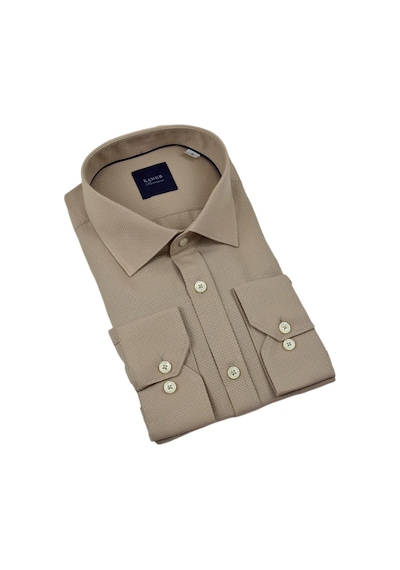 Erkek Klasik Petek Doku Uzun Kol Gömlek 3718 Bgl-st04397 Camel