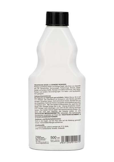 Yachticon - Yelken Ve Branda Temizleyici 500 Ml : Yelkenlerinizde Ve Tenterinizde İlk Günkü Temizlik Ve Canlılık
