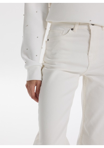 Fabrika Beyaz Kadın Pamuklu Denim Pantolon F5wl-pnt0192