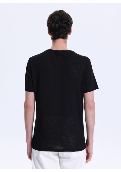 Fabrika Siyah Erkek Pamuklu T-shirt F6sm-tst 2900