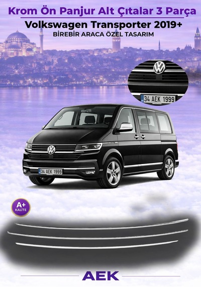 Vw T6.1 Transporter Ön Panjur Alt Çıtalar Paslanmaz Çelik 2019-