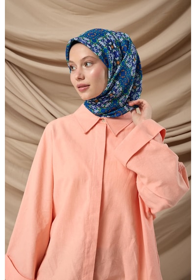 Silk Home Soft Eşarp 73093-05 Mavi, Yeşil, Turuncu, Beyaz