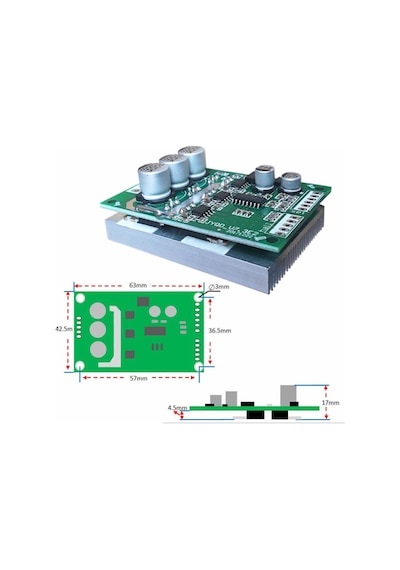 Dc 12v 36v 15a 500w Fırçasız Motor Sürücü Pwm Bldc Kontrol Kartı Jyqd-v7.3e2 120