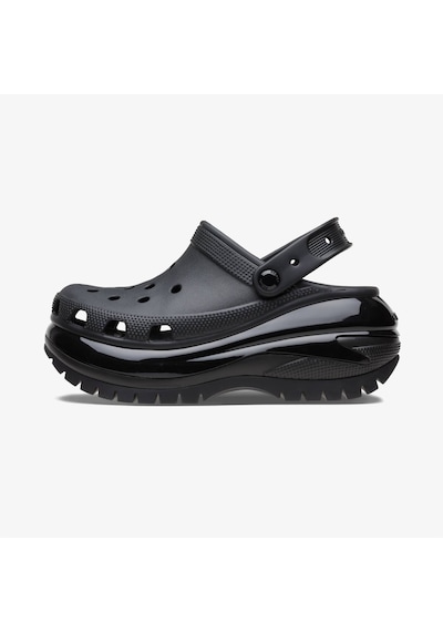 Crocs Classic Mega Crush Kadın Siyah Terlik Düz 207988 Siyah