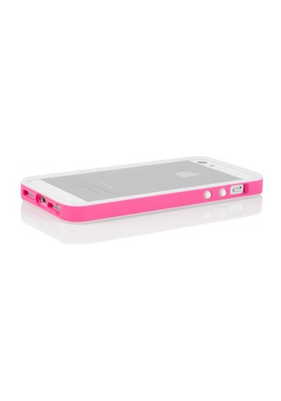 Tavik Apple Uyumlu iPhone Se/5s/5 İle Kılıf Bumper Beyaz Pembe Pkg1170