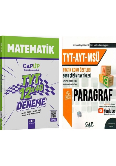 Çap Tyt Matematik Deneme Ve Paragraf Soru Bankası Seti 2 Kitap