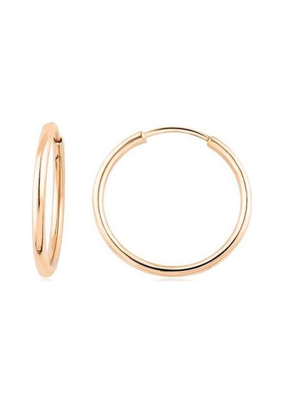 Pembe Altın Küçük Halka Küpe Çapı: 1.8cm Pembe Altın