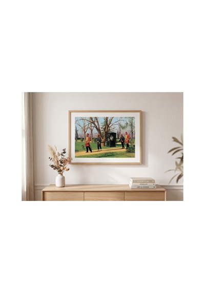 Osmanlı Zonaro Tahtırevanda Elçinin Kızı Çerçevesiz Poster 21x30 Cm A4 Tablo Osmanlı Türk Resmi