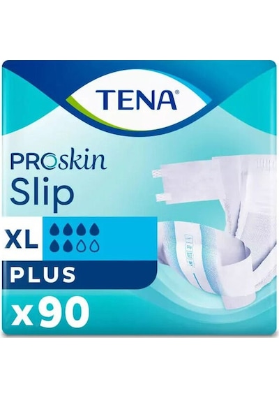 Tena Slip Proskin Plus 6 Damla Belbantlı Hasta Bezi XL 90'lı