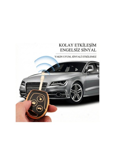 Ford Focus Transit Fiesta Modeo Fusion Ka Galaxy Gold Kenar Tpu Anahtar Kılıfı Siyah