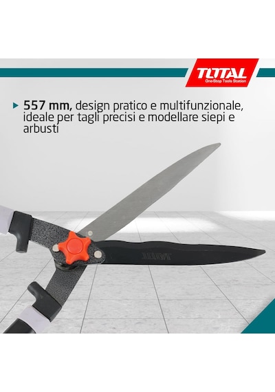 Total Çit Budama Makası 11 X 32 X 32 Cm Mavi Uzunluk 557 Mm Bahçe İşleri İçin Teflon Bıçaklı İki El Çit Makası Sku: Smgstk57afaa54ce
