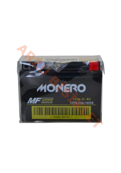 Monero 12v 6.5 Ah 12n6.5l-bs Motosiklet Aküsü. Monero