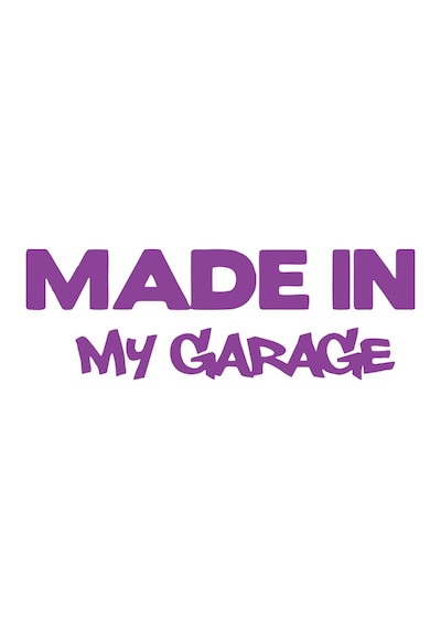 Made In My Garage Araba Stickeri 17x17 Cm Mor