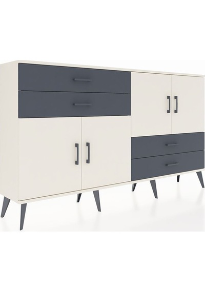 Arges Konsol 3 Raflı 4 Çekmeceli 4 Kapaklı 176x30x99 Aytaşı-aytaşı/antrasit Aytası/antrasıt - Aytası Arges Konsol 3 Raflı 4 Çekmeceli 4 Kapaklı 176x30x99 Aytaşı-aytaşı/antrasit Aytası/antrasıt - Aytası