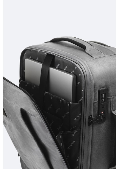 Avva Gri Laptop Bölmeli Kilitlenebilir Küçük Boy Bavul B008105