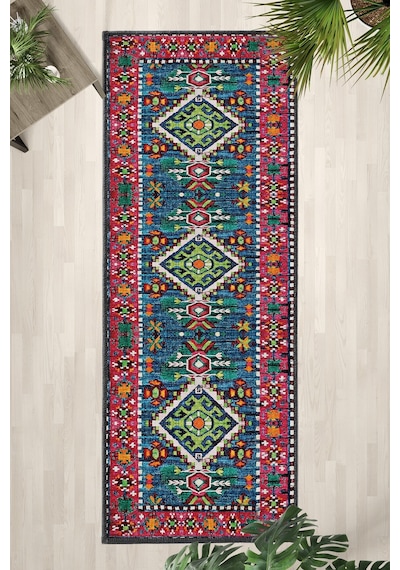 Ruhsar Siyah Yıkanabilir Mutfak Halısı