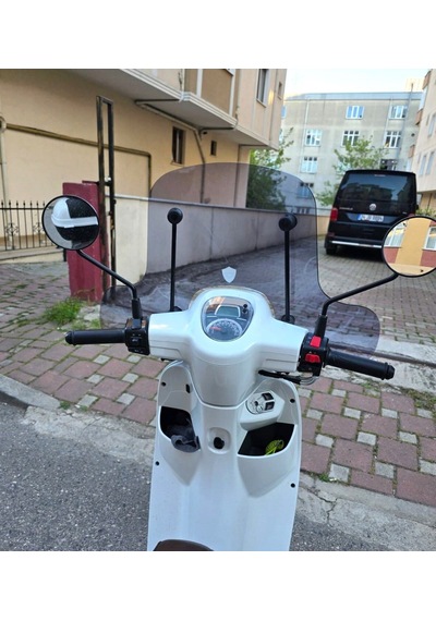 Motocam Rks Vps 125 Ön Cam 2022-2026 Model 42cm Füme Renkli 4mm Elcikli Aparatsız