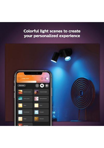 Philips Hue WCA Fugato Akıllı Led Spot Lamba 2x5.7W (Siyah)