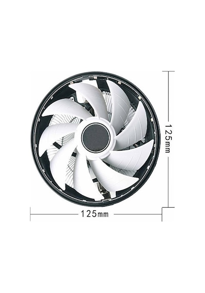 Smartchoice Intel 775/1150/1151/1155/1156/1366 Amd Pc İçin Sessiz Cpu Soğutucu Fan Isı Emici