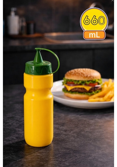 Herevin 161322-001 660 Ml Sade Hardal Şişesi Sarı