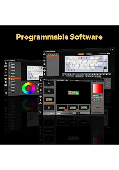 Ak820 Pro Mekanik Oyun Klavyesi,3 Modlu Tft Renkli Ekran Ve Cnc Düğmeli 81 Tuş,rgb Aydınlatma