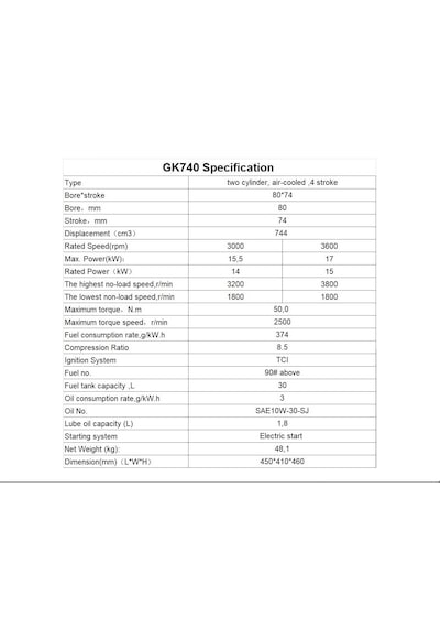 Kama By Reis GK740HE 25Hp Kamalı Marşlı Benzinli Motor