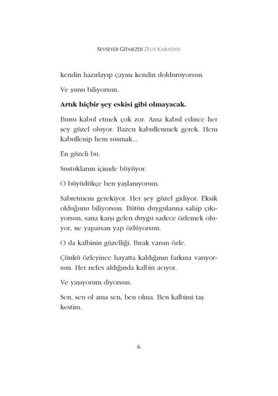 Hayy Kitap Zeus Kabadayı Sevseydi Gitmezdi