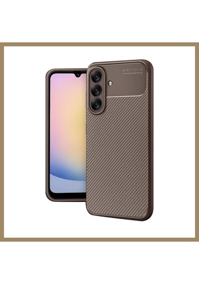 Bezos Samsung Galaxy A17 5g Uyumlu Auto Focus Karbon Kapak - Kahverengi 22
