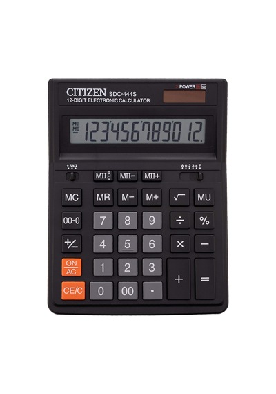 Citizen Sdc-444s Büyük Hesap Makinesi, Siyah Çok Renkli
