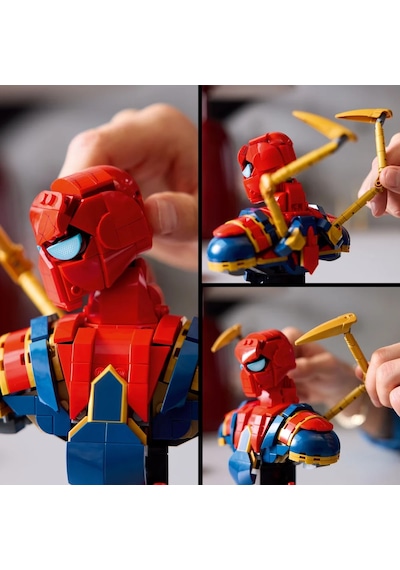 LEGO® ǀ Marvel Iron Örümcek Adam Büstü 76326 - Yetişkinler için Koleksiyonluk Sergileme Modeli Yapım Seti (379 Parça)