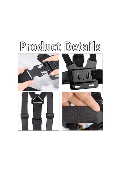 5 Parça Göğüs Bandı Aksiyon Kamera Ve Telefon Tutucu 360 Döner, Ayarlanabilir Harness, Spor