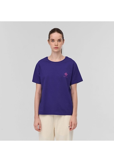 Columbia Csc Stacked Mini Gem Logo Kadın Kısa Kollu T-shirt Cs0316 Mor